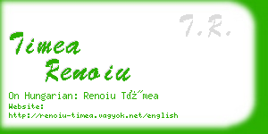 timea renoiu business card